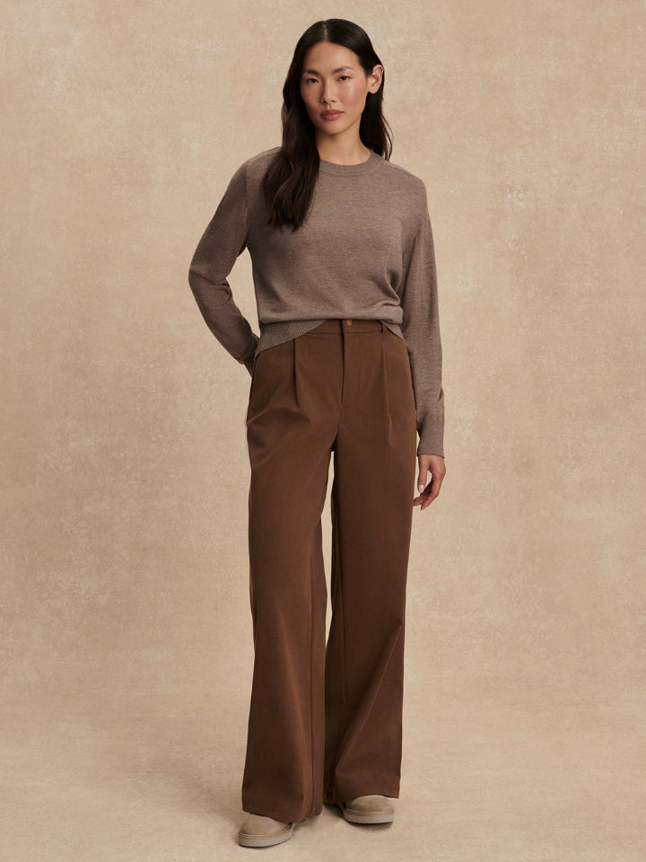 Varley - Fincham Knit Sweater - Cinder Marl | OHEY Boutique