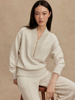 Varley - Sally Half Zip Sweat - Ivory Marl