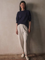 Varley - Grady Boucle Knit Sweater - Evening Blue