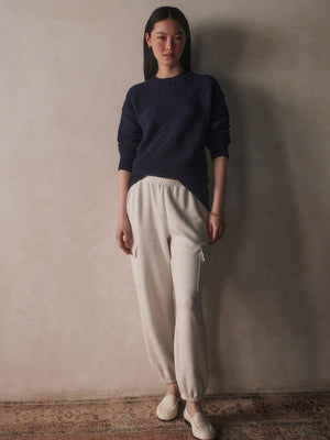 Varley - Grady Boucle Knit Sweater - Evening Blue