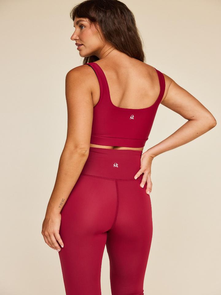 Strut This - Jolie Bra - Maroon - Pilates Plus La Jolla - OHEY Boutique