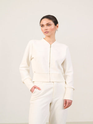 
            
                Load image into Gallery viewer, Lune Active - Moon Classic Bomber Jacket - Marshmellow - Pilates Plus La Jolla - OHEY Boutique
            
        
