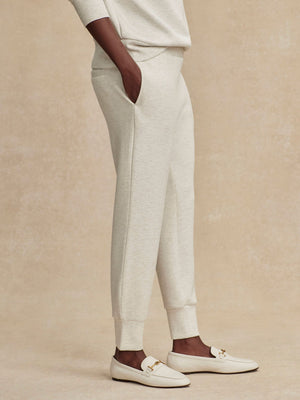 Varley - The Slim Cuff Pant 30 - Ivory Marl - Pilates Plus La Jolla - OHEY Boutique