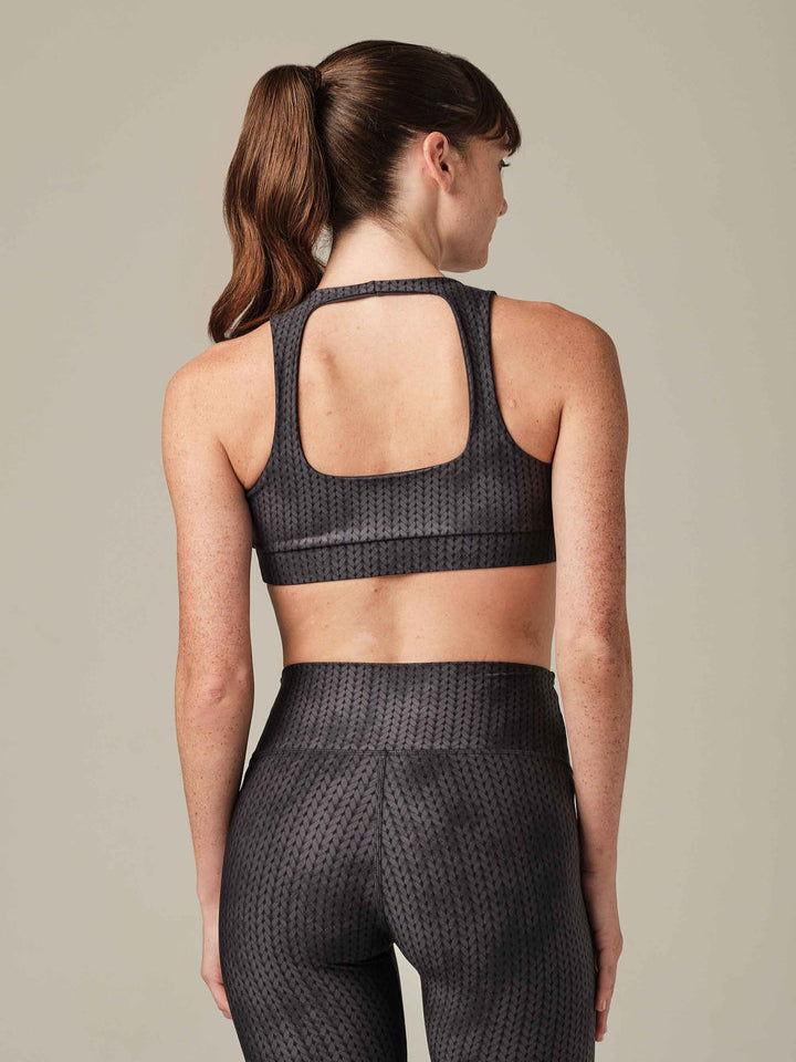 925Fit - Fair and Square Sports Bra - Knit Stone