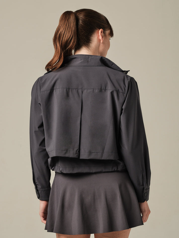 925Fit - Light Weight Jacket - Stone - Pilates Plus La Jolla - OHEY Boutique