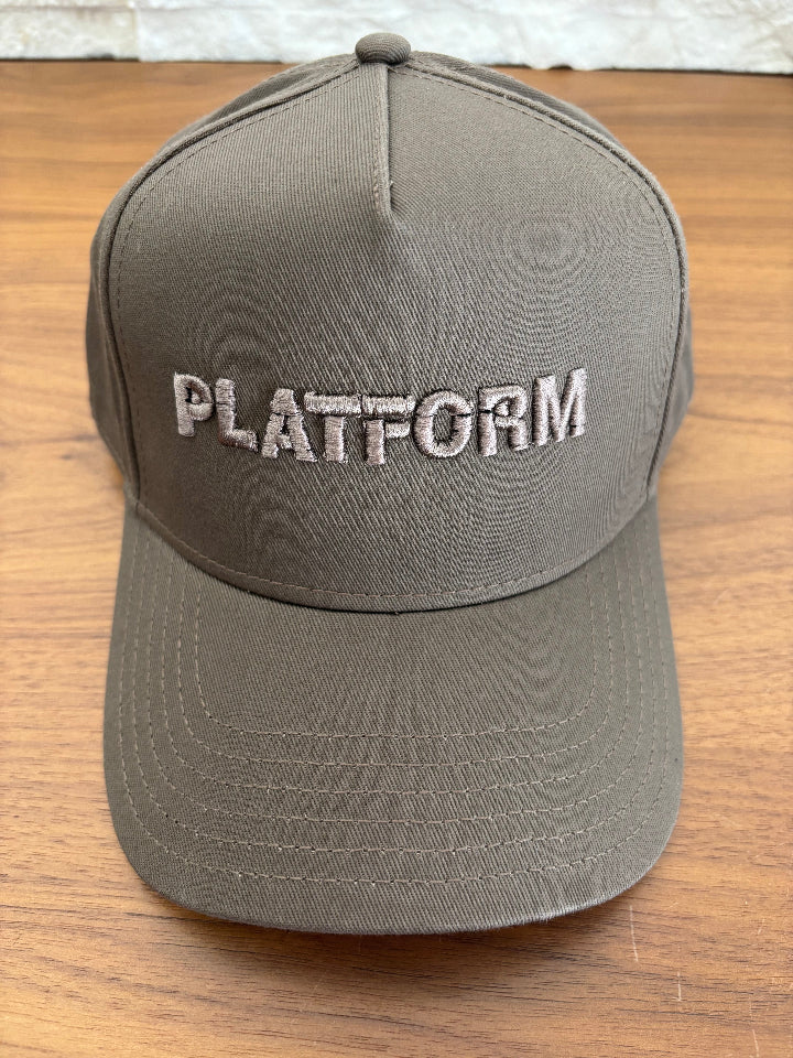 Platform - PLATFORM Canvas Trucker Hat Puff - Brown