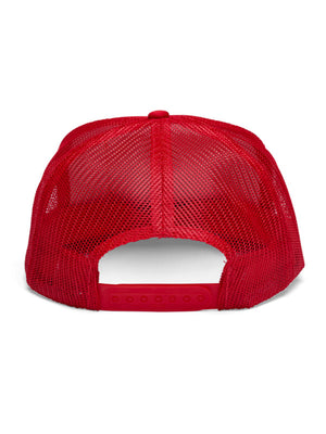 Friday Feelin' - California Stripes Trucker Hat - Red - Pilates Plus La Jolla - OHEY Boutique