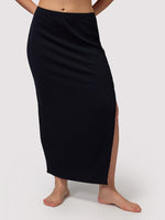 Spiritual Gangster - Luna Side Slit Maxi Skirt - Black