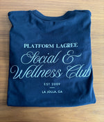 Platform - Social and Wellness Club Long Sleeve - Navy - Pilates Plus La Jolla - OHEY Boutique