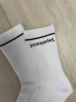 perfectwhitetee - You Are Perfect Sock - White