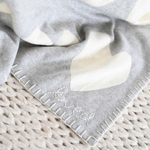 Kerri Rosenthal - Imperfect Heart Blanket - Heather Grey - Pilates Plus La Jolla - OHEY Boutique