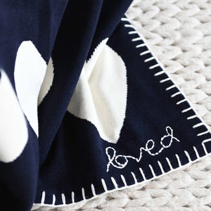 Kerri Rosenthal - Imperfect Heart Blanket - Indigo - Pilates Plus La Jolla - OHEY Boutique