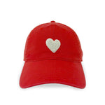 Kerri Rosenthal - KR Imperfect Chenille Heart Hat - Cherry Red/White