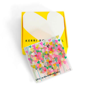 Kerri Rosenthal - Love is All Around You Block of Love Mini Art - Multi - Pilates Plus La Jolla - OHEY Boutique