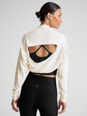 Beyond Yoga - Duet 2-Way Convertible Shrug - Fresh Snow