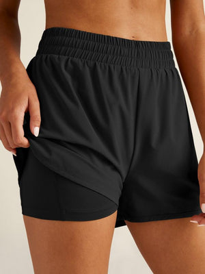 Beyond Yoga - In Stride Lined Short - True Black - Pilates Plus La Jolla - OHEY Boutique