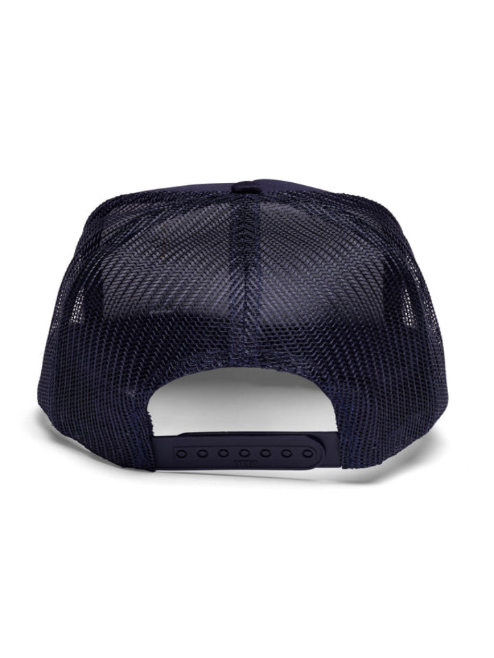 Friday Feelin' - Youth Rays Of Happy Trucker Hat - Navy - Pilates Plus La Jolla - OHEY Boutique