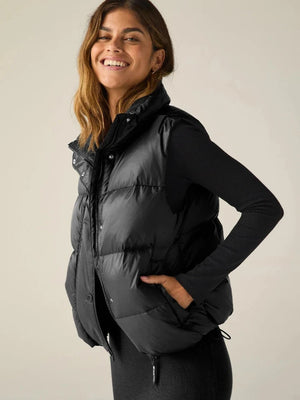 Beyond Yoga - Big Cozy Puffer Vest - Black