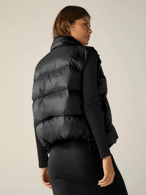 Beyond Yoga - Big Cozy Puffer Vest - Black