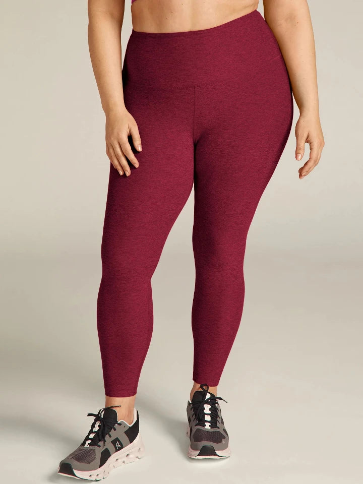 Beyond Yoga - Spacedye Caught In The Midi HW Legging - Bordeaux Heather