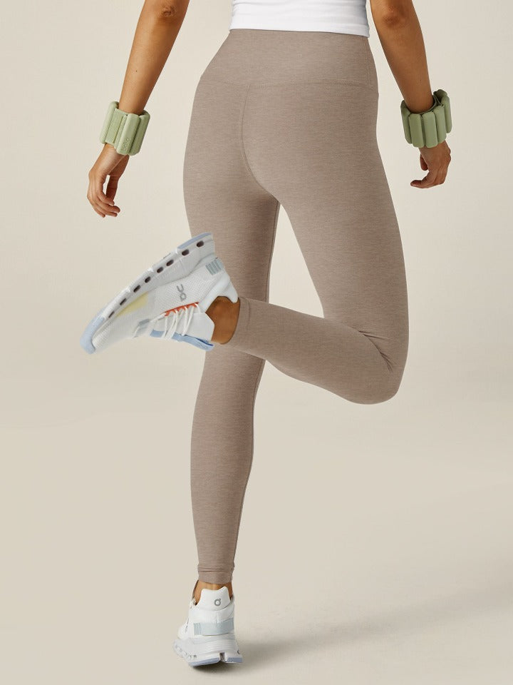 
            
                Load image into Gallery viewer, Beyond Yoga - Spacedye Caught In The Midi HW Legging - Birch Heather - Pilates Plus La Jolla - OHEY Boutique
            
        