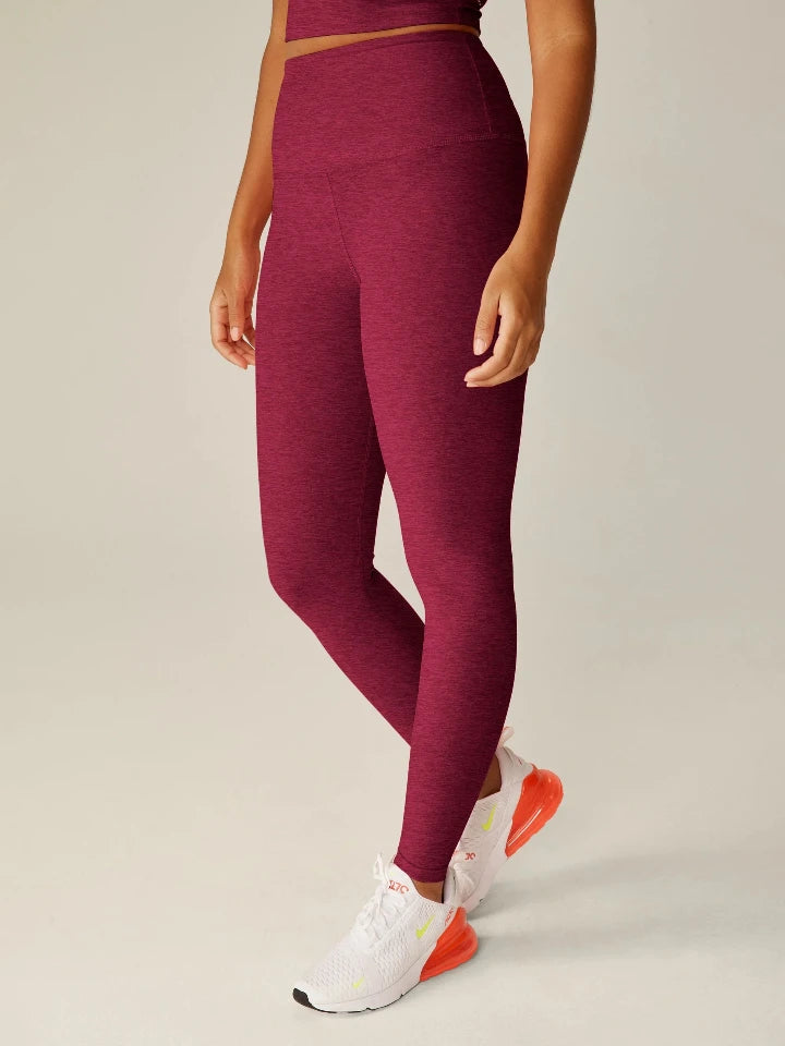 Beyond Yoga - Spacedye Caught In The Midi HW Legging - Bordeaux Heather