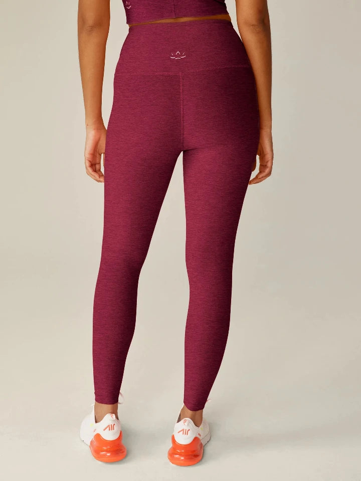 Beyond Yoga - Spacedye Caught In The Midi HW Legging - Bordeaux Heather