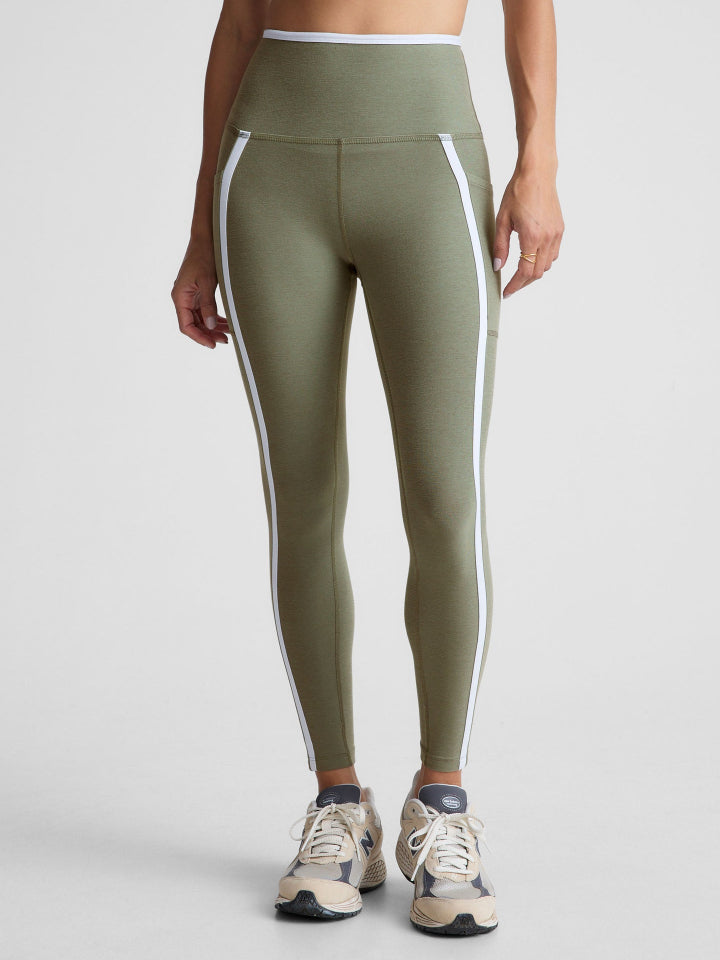 Beyond Yoga - Spacedye New Move High Waisted Midi Legging  - Grey Sage/Cloud white - Pilates Plus La Jolla - OHEY Boutique