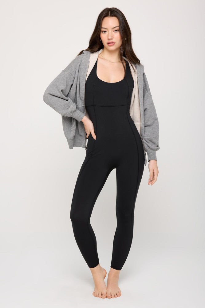 Spiritual Gangster - Ibby Oversized Zip Hoodie - Heather Ash - Pilates Plus La Jolla - OHEY Boutique