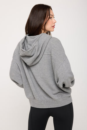 Spiritual Gangster - Ibby Oversized Zip Hoodie - Heather Ash - Pilates Plus La Jolla - OHEY Boutique