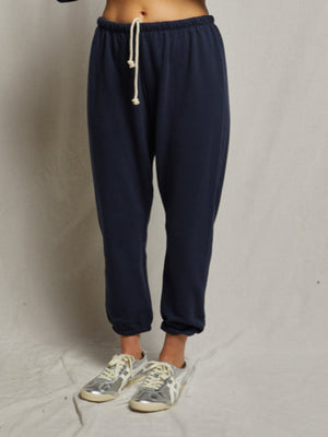 perfectwhitetee - The Johnny French Terry Sweatpant - Navy - Pilates Plus La Jolla - OHEY Boutique