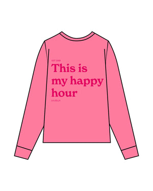 Platform - "My Happy Hour" Midweight Long Sleeve - Watermelon