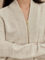 Varley - Sally Half Zip Sweat - Ivory Marl - Pilates Plus La Jolla - OHEY Boutique