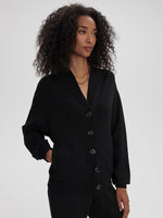 Varley - Celeste Button Through Sweat - Black