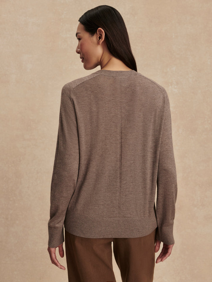 Varley - Fincham Knit Sweater - Cinder Marl - Pilates Plus La Jolla - OHEY Boutique