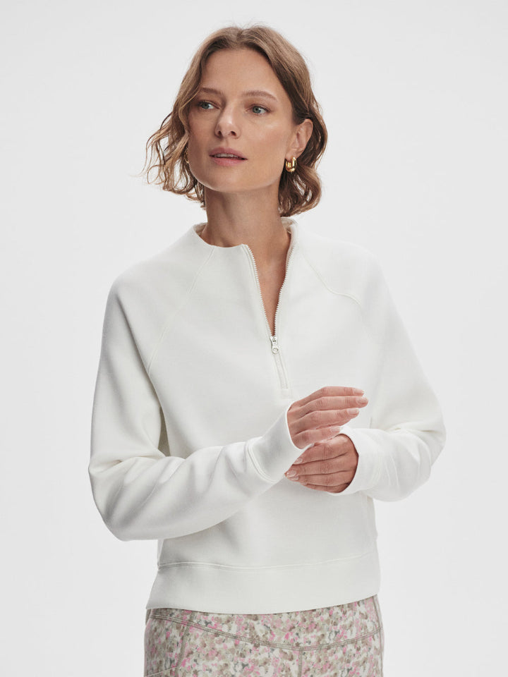Varley - Ebba Half Zip Midlayer - Snow White | OHEY Boutique