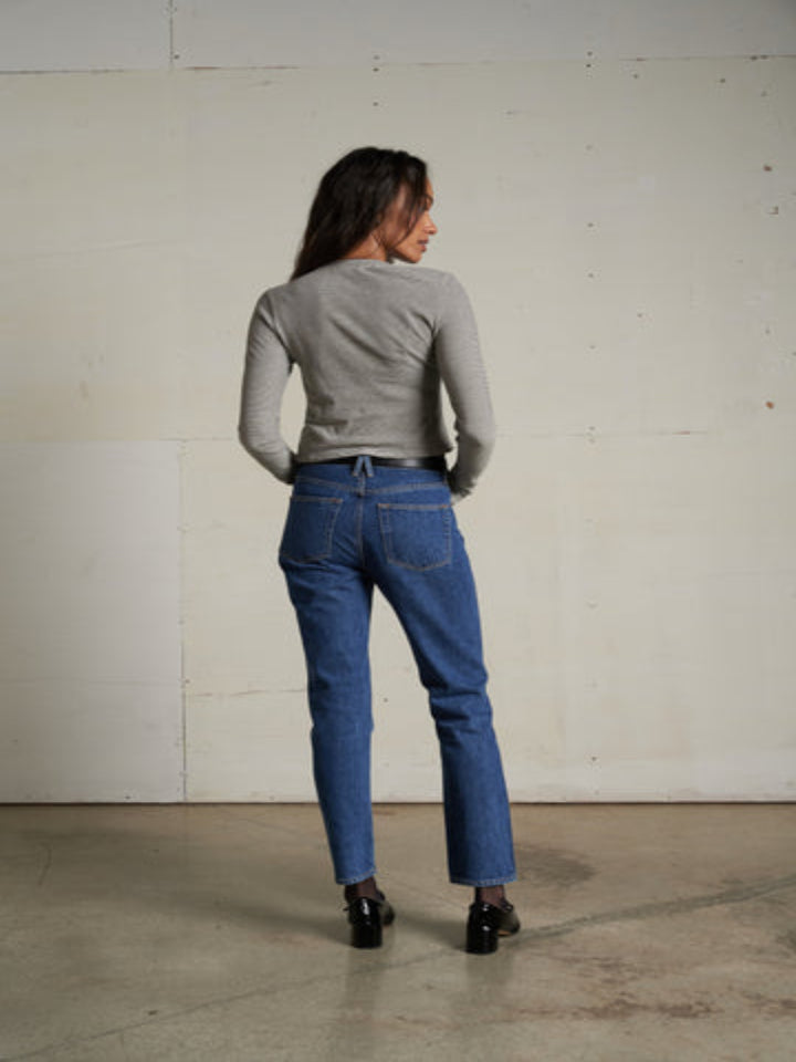 perfectwhitetee - Jamie Stripe - Ivory/Black - Pilates Plus La Jolla - OHEY Boutique