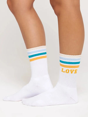 Spiritual Gangster - 'Love' Crew Sock - White