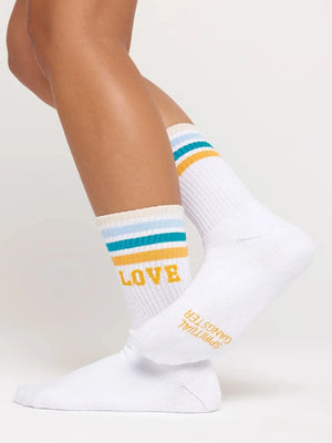 Spiritual Gangster - 'Love' Crew Sock - White