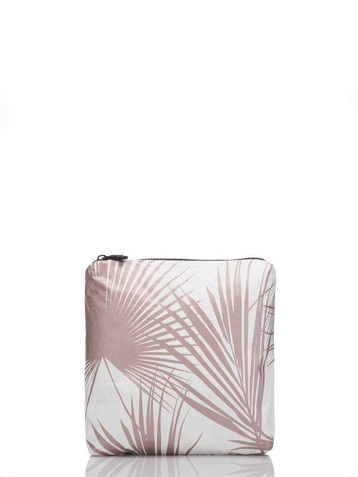 Aloha - Small Day Palms Pouch - Rose Gold