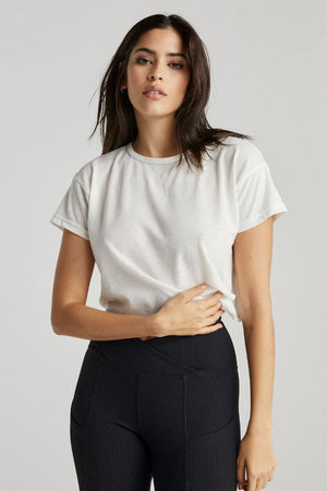 
            
                Load image into Gallery viewer, Strut This - Billie Crop Tee - White - OHEY Boutique
            
        