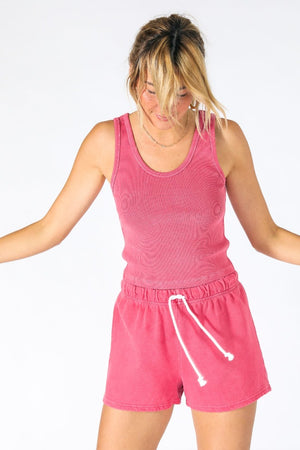perfectwhitetee - Aruba Beach Fleece Shorts - Desert Rose - Pilates Plus La Jolla - OHEY Boutique