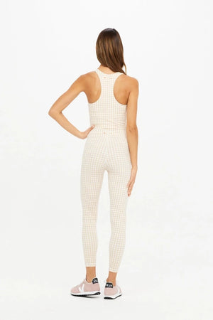 The Upside - Houndstooth Dance Midi Pant - Macadamia - OHEY Boutique
