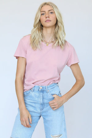 
            
                Load image into Gallery viewer, perfectwhitetee - Harley Boxy Crew Tee - Vintage Pink - Pilates Plus La Jolla - OHEY Boutique
            
        
